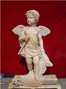 Hand Carved Sculpture Marble Child Statue