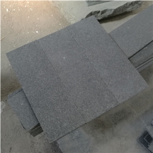 Hebei New G684 Flamed Finish Black Granite Tiles