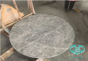 Hermes Ash Grey Marble Round Table Top