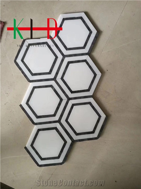 Hexagon Pattern Floor Mosaic Backsplash Mosaic