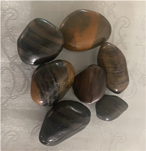High Polished Striped Pebble Stone