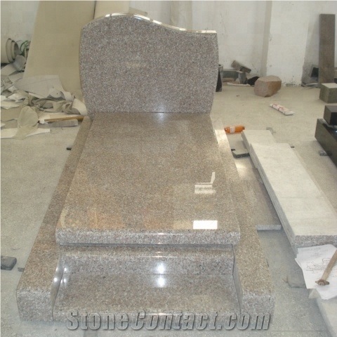 High Quality German Style Grey Granite Headstone
