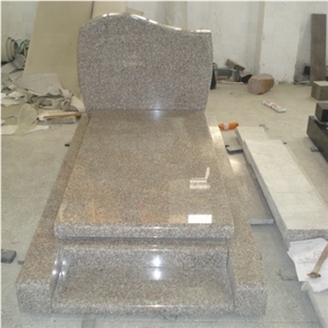 High Quality German Style Grey Granite Headstone