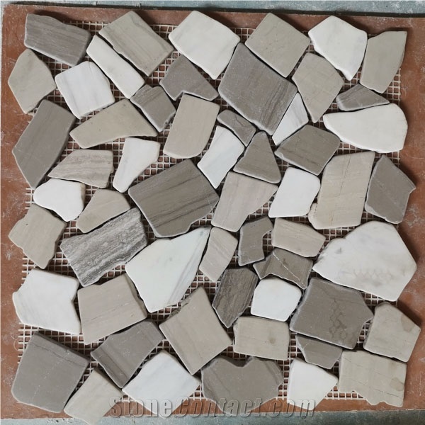High Quality Natural Stone Irregular Pebble Mosaic