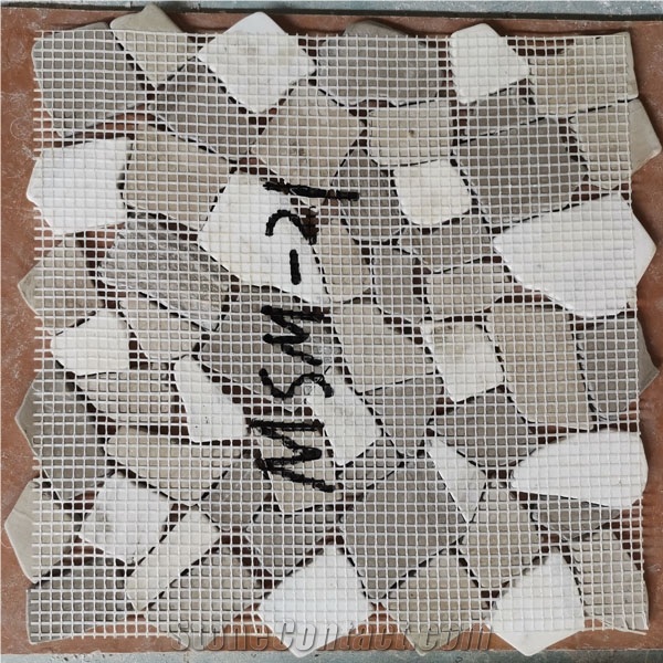 High Quality Natural Stone Irregular Pebble Mosaic