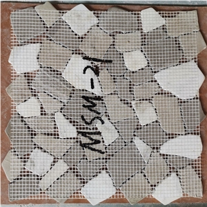 High Quality Natural Stone Irregular Pebble Mosaic