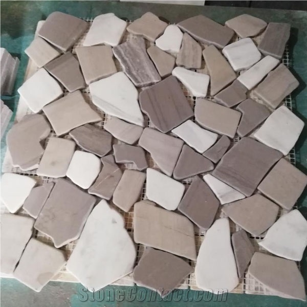 High Quality Natural Stone Irregular Pebble Mosaic