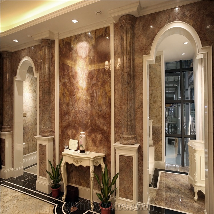 High Quality Violet Gold Marble Walling Tiles