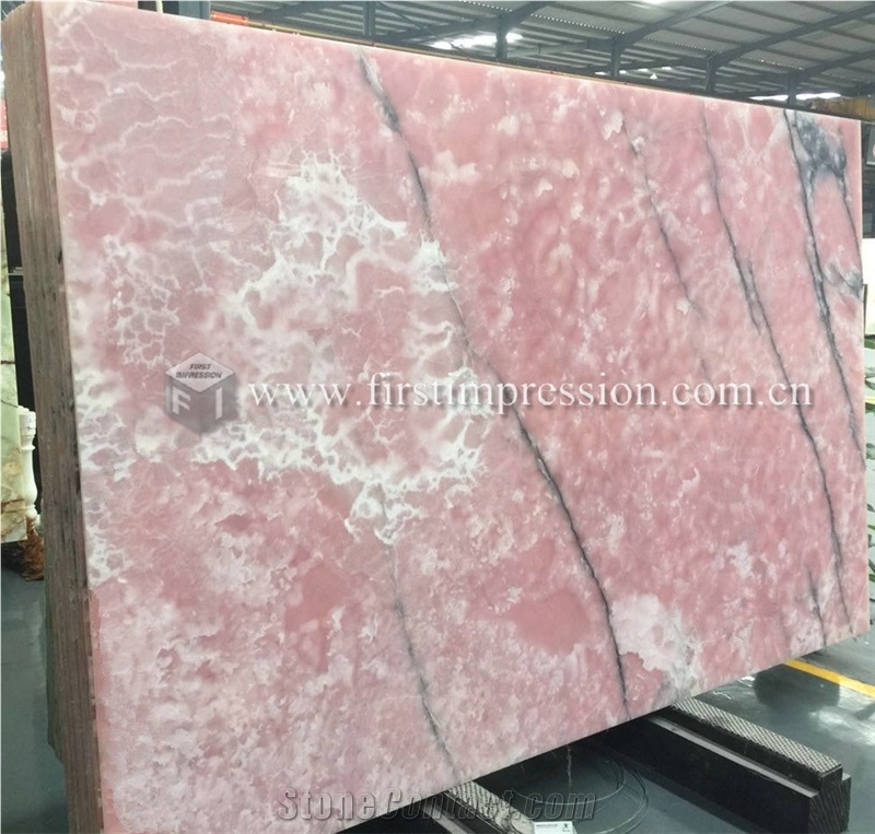 Hot Sale Pink Onyx Slabs,Tiles for Wall Decoration