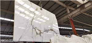 Hot Sell Italy Calacatta Golden White Marble Slabs