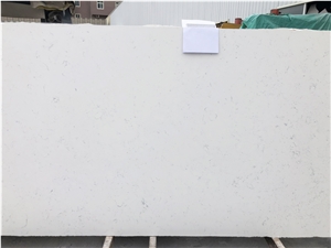 Ice White Artificial Engineered Quartz Stone Slab