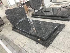 Imported Material Black Pearl Granite Tombstone