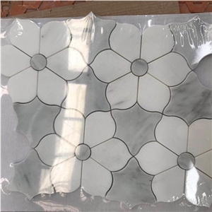 Indoor Water-Jet Pattern Mosaic Design Wall Tiles
