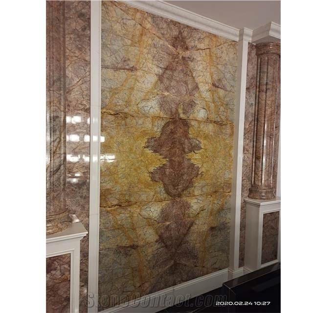 Italian Golden 1.8 cm Polished Marble for Interior