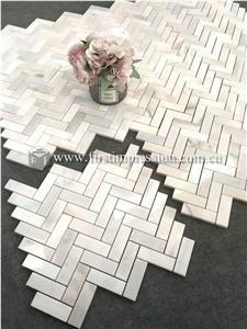 Italy Calacatta White Marble Mosaic Tiles