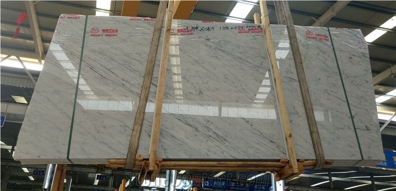 Italy White Cattani Marble Polished Tiles Slabs