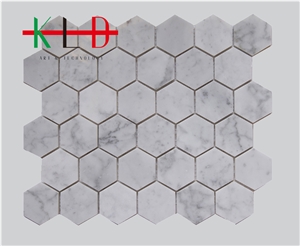 Kitchen Backsplash Tile Hexagon Mosaic Marble