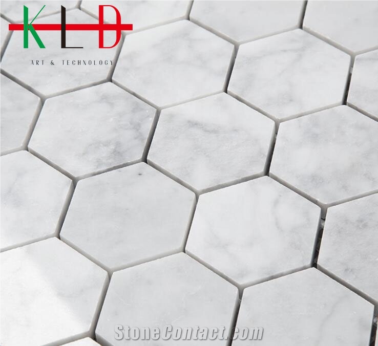 Kitchen Backsplash Tile Hexagon Mosaic Marble