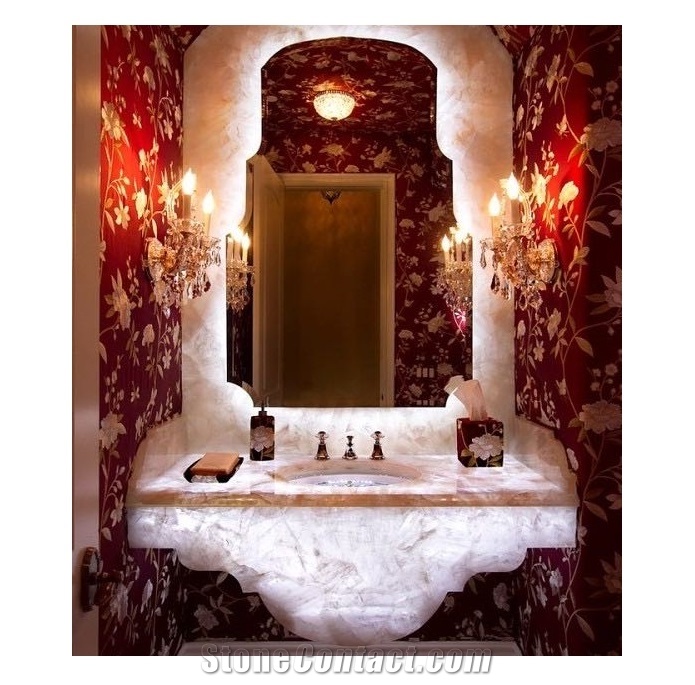 Led Translucent Stone Bathroom Counter Vanity Tops