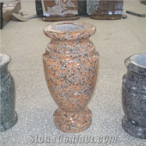 Low Price Modern Style Granite Polished Grave Vase