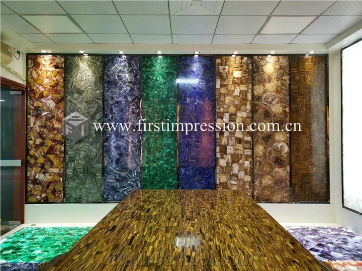 Luxury Agate Semiprecious Gemstone Slabs,Tiles