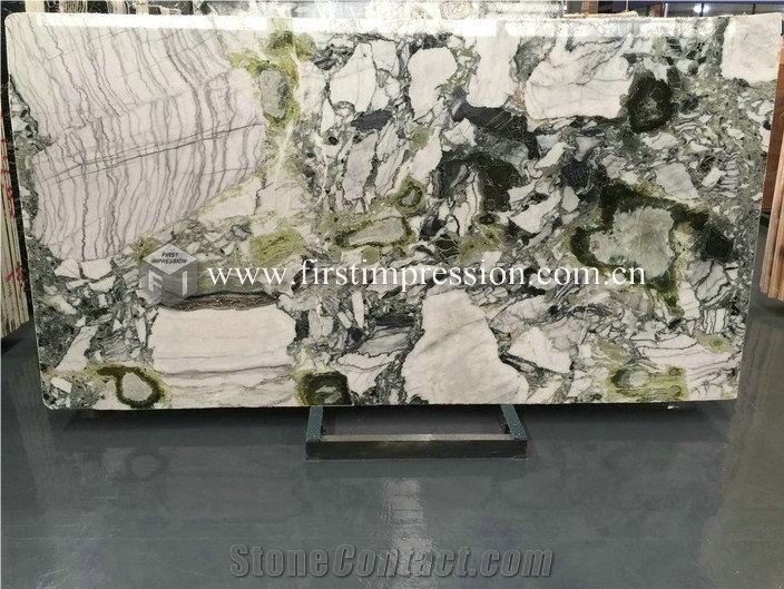 Luxury China White Beauty Green Marble Slabs,Tiles