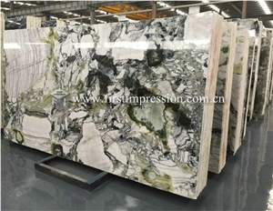 Luxury China White Beauty Green Marble Slabs,Tiles