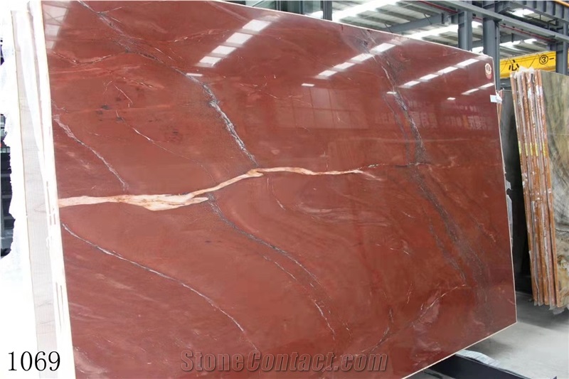 Luxury Red Marble Slabs Gules Wall Tiles