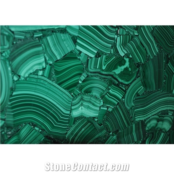 Malachite/Green Jade Semiprecious Stone Slabs Tile