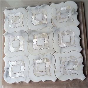 Marble Stone Calacatta Mix Mother Of Pearl Mosaic