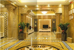 Marble Waterjet Pattern Interior Flooring Used