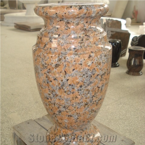 Memorial Modern Granite Polished Headstone Vase