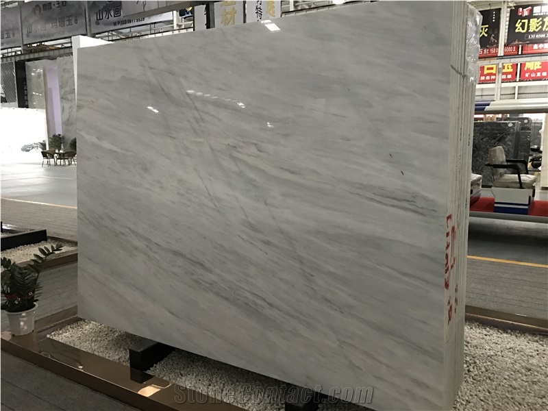 Milano White Marble Slab for Wall Cladding