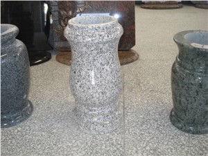 Modern Design Grey Granite Flower Pot for Cemetery