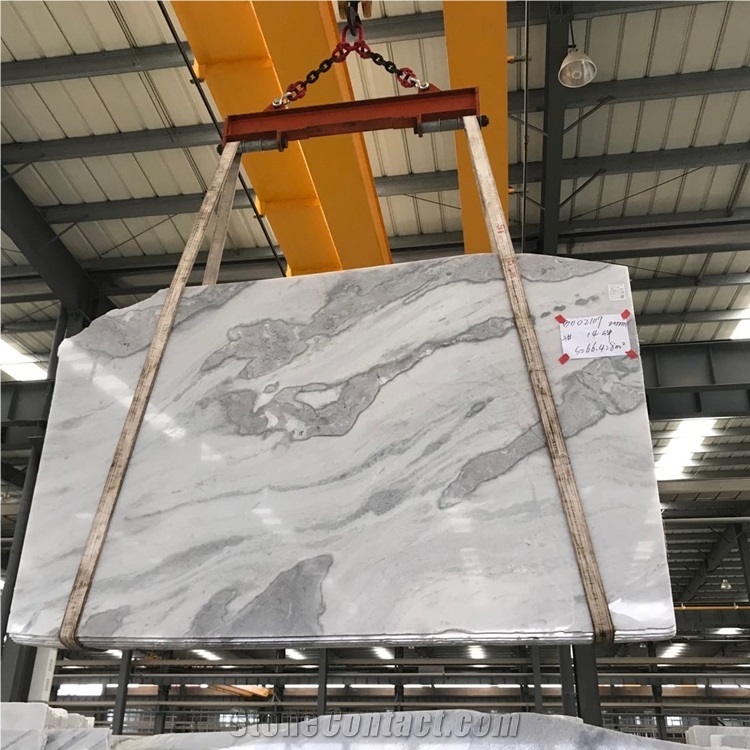 Mont Blanc Marble Slab with Grey Veins