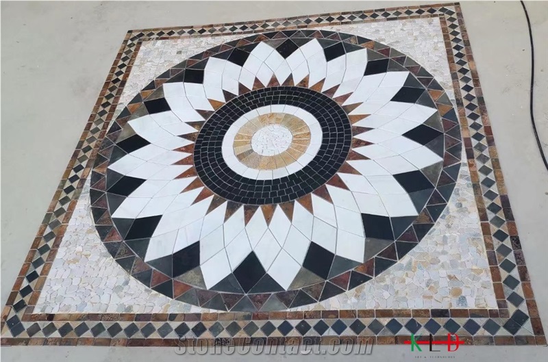 Mosaic Design Flower Pattern Outdoor Floor Tiles From China Stonecontact Com