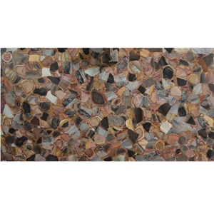 Multicolor Agate Stone Semi Precious Slabs Tiles