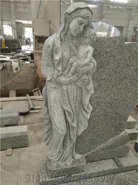 Natural Granite Polished Angel Monuments Tombstone