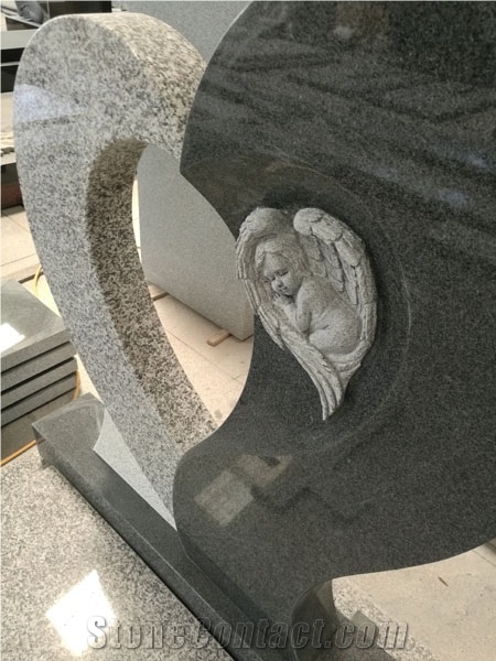 Natural Granite Polished Angel Monuments Tombstone