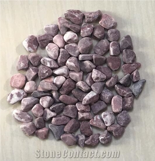 Natural Marron Color Tumble Pebbles Stones