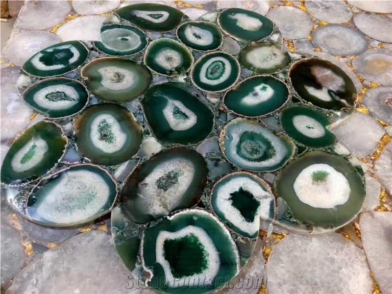 Natural Semiprecious Stone Agate Tiles Gems Slabs