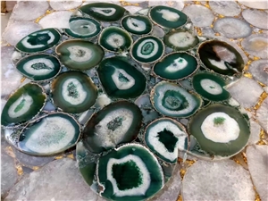 Natural Semiprecious Stone Agate Tiles Gems Slabs