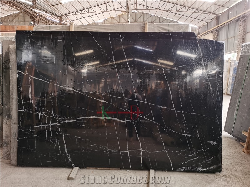 Nero Marquina Black Big Slabs,China Marble Stone