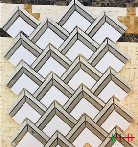 New Design Marble Mosaic Wall Tiles,Waterjet