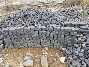 New G684 Black Material Granite Cobble Stone