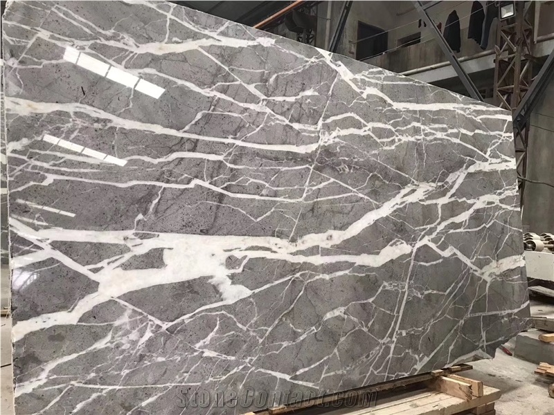 New Item Grey Marble White Grey Vein Marble Tile