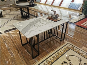 Nordic Style Rectangle Marble Dining Table Top