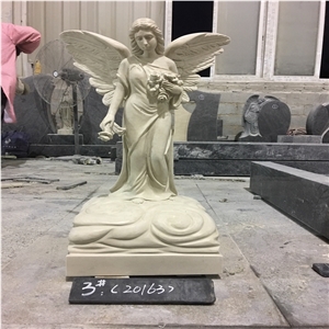 Ocean Beige Angel Statue Hold Book Memorial
