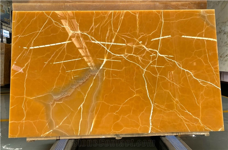 Onyx Orange Slabs & Tiles, Iran Yellow Onyx