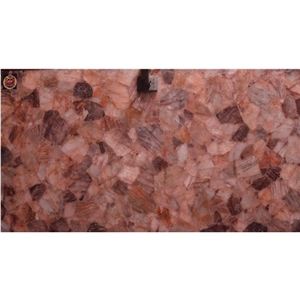 Orange Crystal Agate Semiprecious Stone Slabs Tile